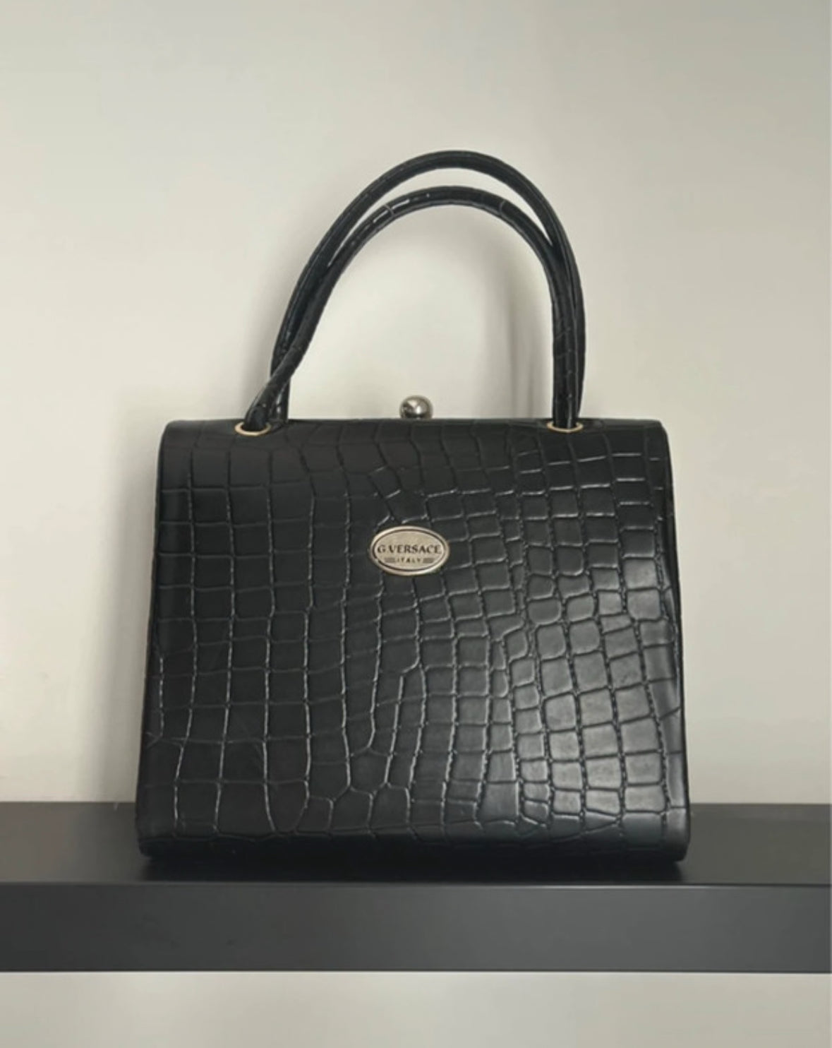 Vintažinė Gianni Versace juoda rankinė