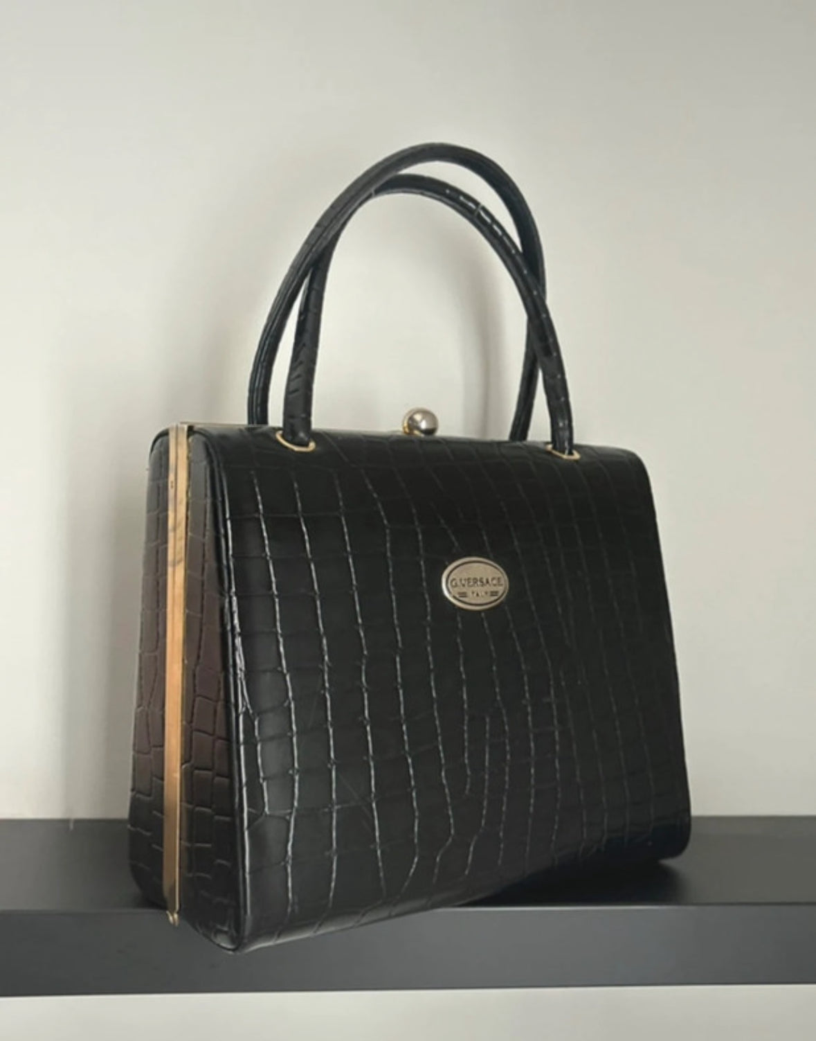 Vintažinė Gianni Versace juoda rankinė